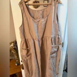 LinenByMN Pinafore Dress